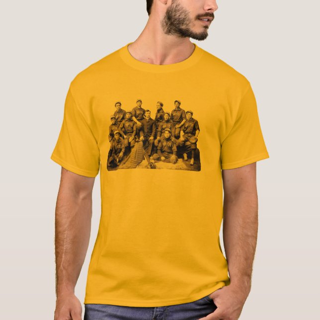 Vintagebasketlagen fotograferar t shirt (Framsida)