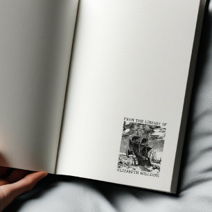 Vintagebåt Anpassad 'Från biblioteket' Stämpel