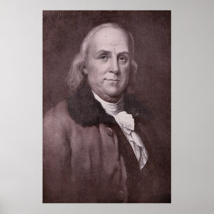 VintageBenjamin Franklin porträtt Poster