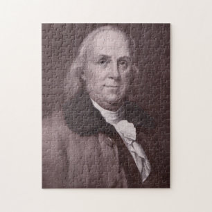 VintageBenjamin Franklin porträtt Pussel