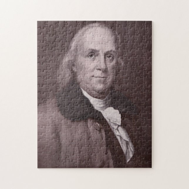 VintageBenjamin Franklin porträtt Pussel (Vertikal)