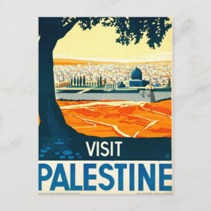 VintagebesökPalestina Adv Vykort