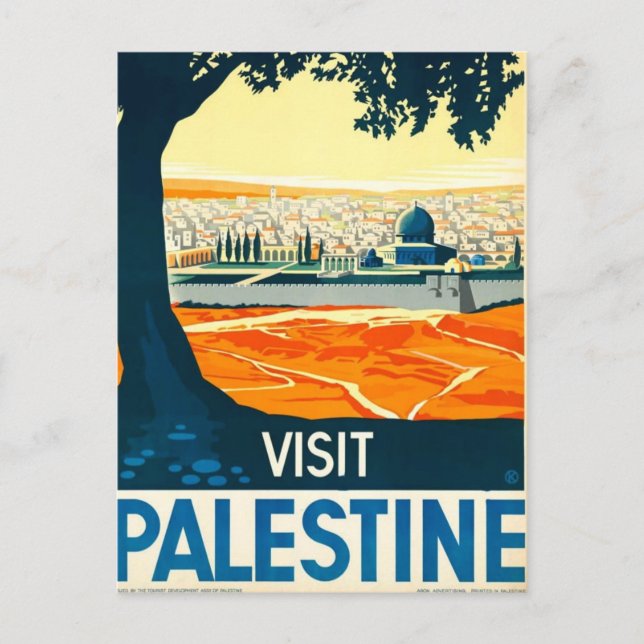 VintagebesökPalestina Adv Vykort (Framsida)