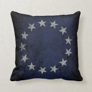 VintageBetsy Ross amerikanska flaggan 2-Sided Kudde