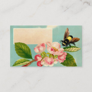 Vintagebi- och blommatelefonkort