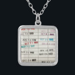 Vintagebibliotek daterar rakt kort silverpläterat halsband<br><div class="desc">Vintagebibliotek daterar rakt kort</div>