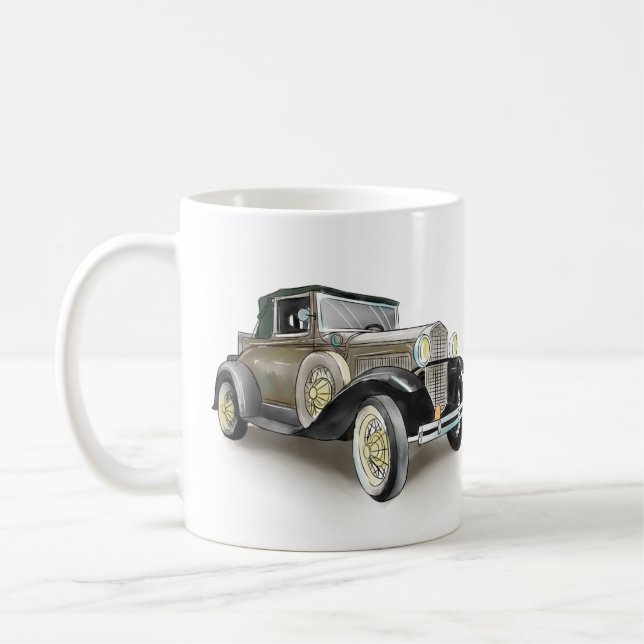 Vintagebil  kaffemugg (Vänster)