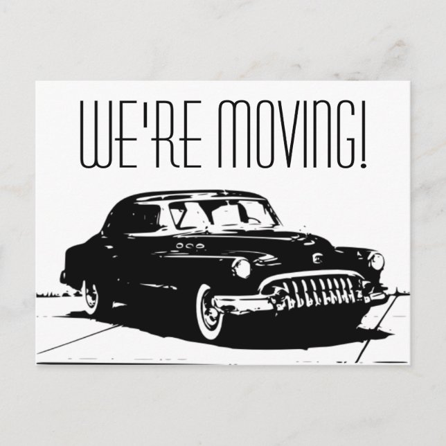 Vintagebil Meddelande Vykort (Framsida)