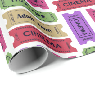 Vintagebion & Theatrebiljetten stöter mönster Presentpapper