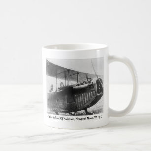 VintageBiplaneflygplan och lotsar Kaffemugg