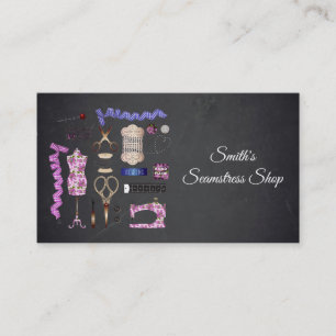 VintageBlackboardSeamstress Visitkort