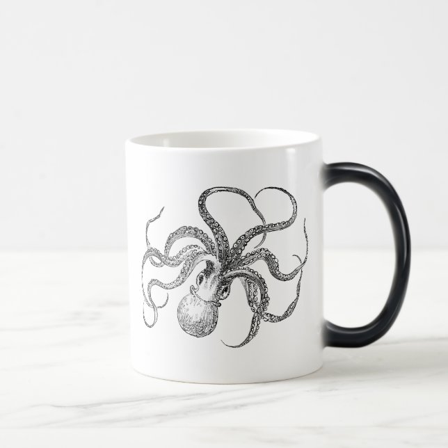 Vintagebläckfiskmall Magisk Mugg (Höger)