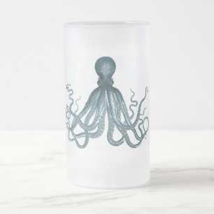Vintagebläckfiskmugg Frostat Ölglas