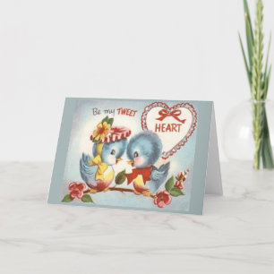 Vintageblåsångaren är min Tweethjärtavalentin Kort