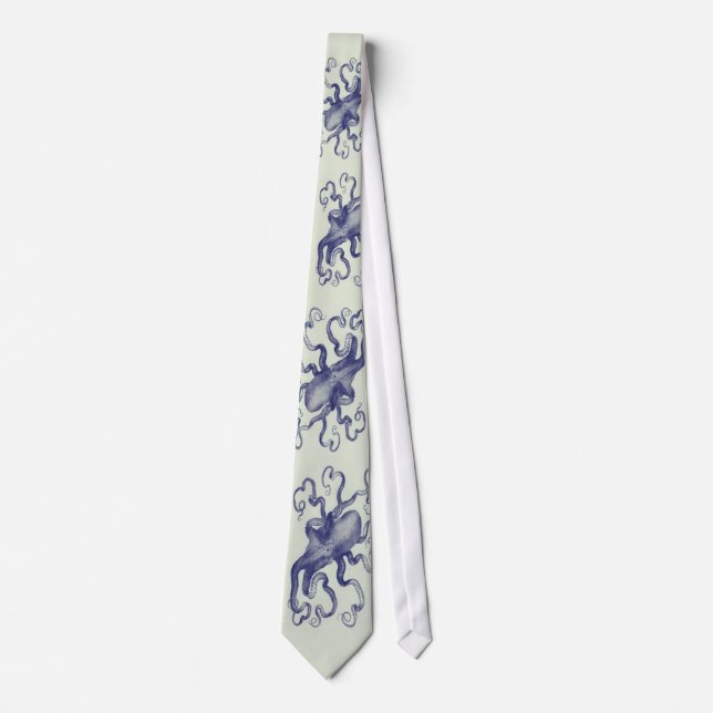 vintageblåttbläckfisk tie2 slips (Framsida)