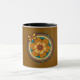 Vintageblomma, Vintage stil, Blomma och Rund Mugg