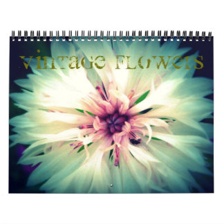 Vintageblommakalender Kalender