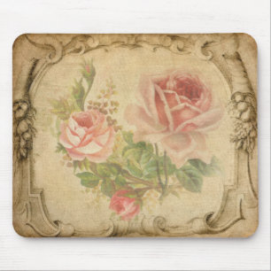 Vintageblommigt Mousepad Musmatta
