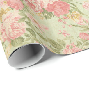 Vintageblommigt Presentpapper