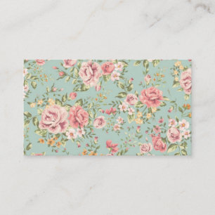 Vintageblommigt Visitkort