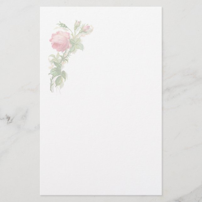 Vintageblommigtbrevpapper Brevpapper (Framsida)