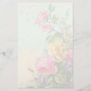 Vintageblommigtbrevpapper Brevpapper