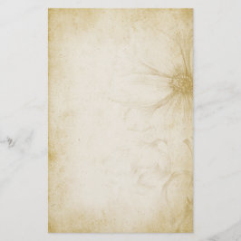 Vintageblommigten noterar papper