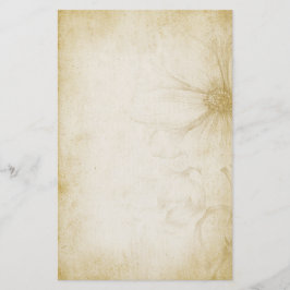 Vintageblommigten noterar papper