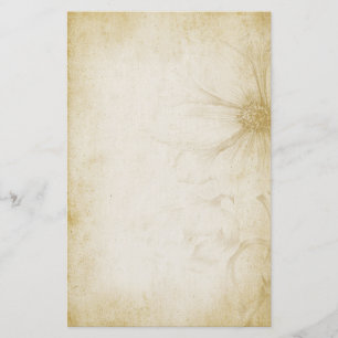 Vintageblommigten noterar papper