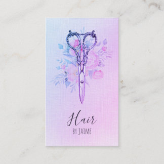 vintageblommigten skrivar hairstylisthårstylisten visitkort