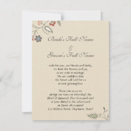 Vintageblommigtlist Inbjudningar