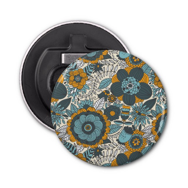 Vintageblommönster Flasköppnare (Framsidan)