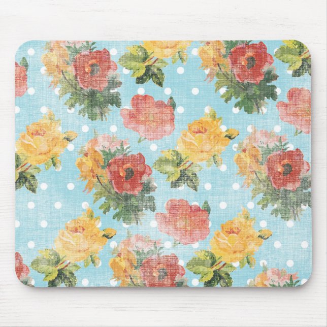 Vintageblommönster Musmatta (Framsidan)