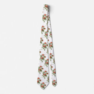 Vintageblommor Blommig röd kärleksros av Redoute Slips