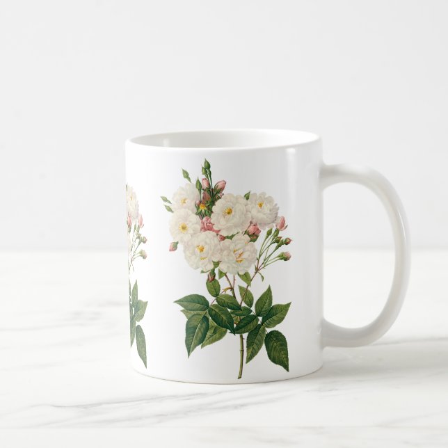 Vintageblommor Blush Noisette Ros Redoute Kaffemugg (Höger)