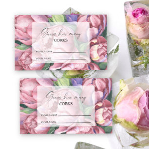 Vintageblommor, gissa hur många KORKAR bröllopsspe Tilläggskort