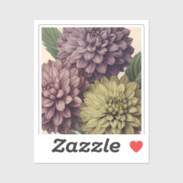 Vintageblommor Klistermärken