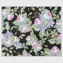 Vintageblommor pastellrosor svarta