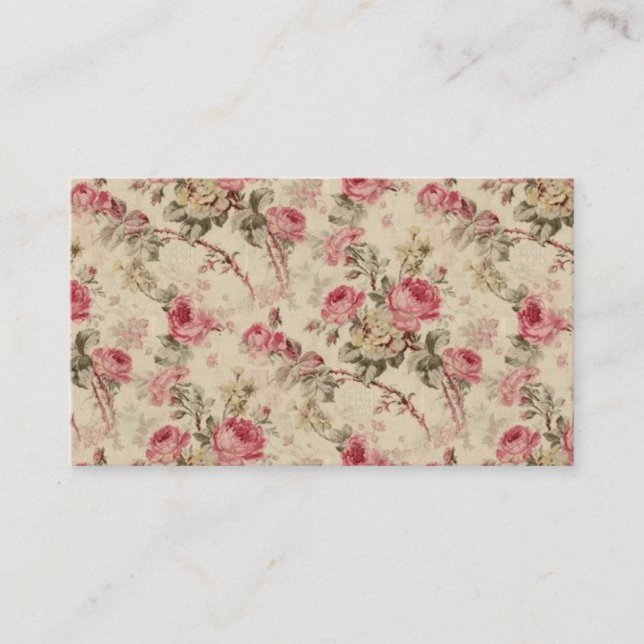 Vintageblommor Visitkort (Framsida)