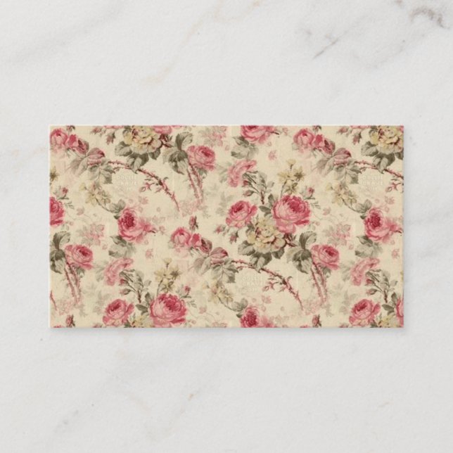 Vintageblommor Visitkort (Framsida)