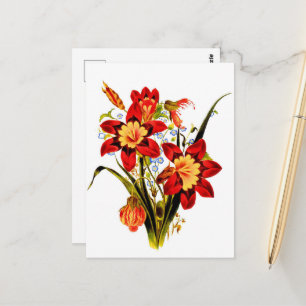 Vintageblommor Vykort