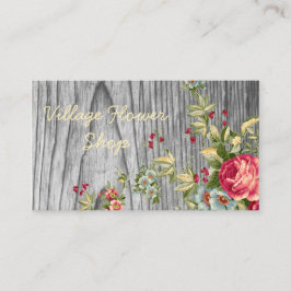 Vintageblomsterhandelvisitkort med ro visitkort