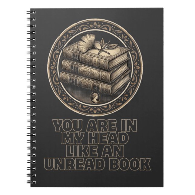 Vintageböcker & Introspektivt Citat Anteckningsbok (Framsidan)