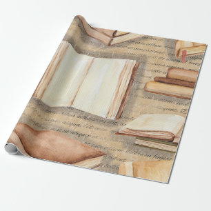 Vintagebok som slår in papper rulle presentpapper