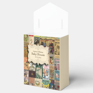 Vintagebokar kommer med en bokbaby shower presentaskar