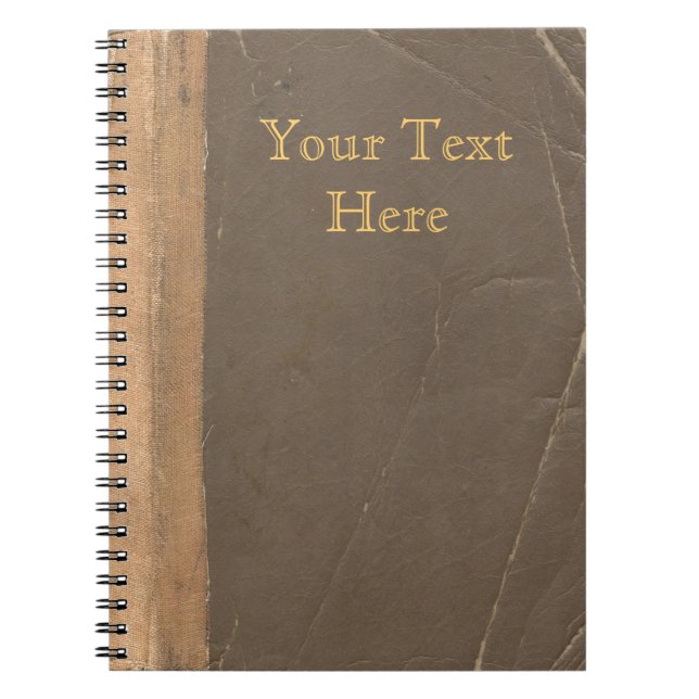 Vintagebokomslag, retro destinerat fauxläder anteckningsbok (Framsidan)