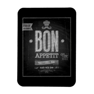 VintageBonAppetit affisch - svart tavla Magnet