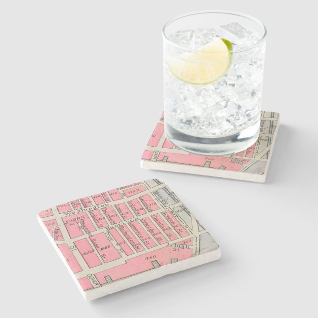 VintageBoston söder avslutar kartan Stenunderlägg (Sidan)