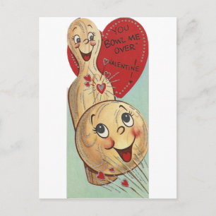 Vintagebowlingvalentin Helg Vykort