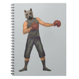 Vintageboxare Westie Anteckningsbok Med Spiral